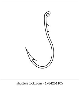 hook outline icon vector design template