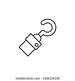 Hook, prosthesis icon. Element of prosthetics thin line icon