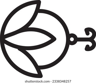 Icono de contorno de la grúa de gancho