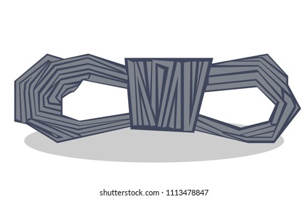 Hook the rope in a flat cartoon style. Colorful hand drawn vector stock illustration. 