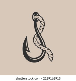 Hook Rope Mascot Design Vector