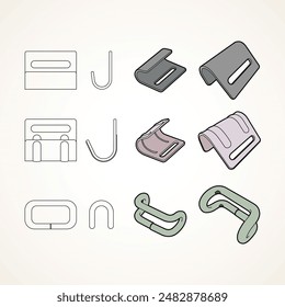 Hook and safety hook icon For design transportation