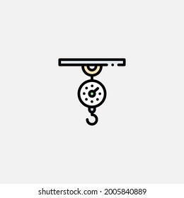 Hook scale icon sign vector,Symbol, logo illustration for web and mobile