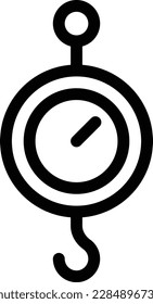 hook scale Vector illustration on a transparent background.Premium quality symbols.Thin line vector icon for concept and graphic design.