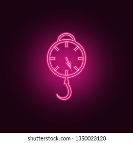 hook scales icon. Elements of measuring elements in neon style icons. Simple icon for websites, web design, mobile app, info graphics