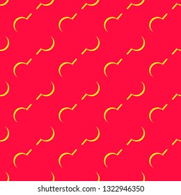 Hook seamless pattern on the red background