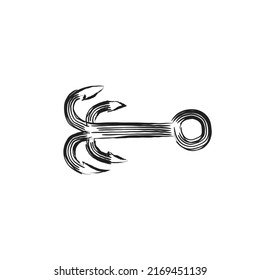 hook shaped line vector illustration