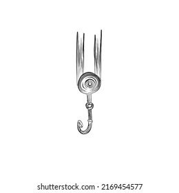 hook shaped line vector illustration
