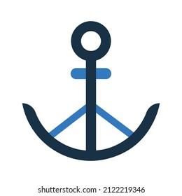Haken- und Schiffsanker-Symbol