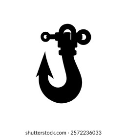 Hook silhouette icon vector design.
