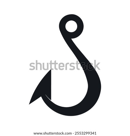 Hook silhouette vector  icon design