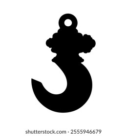 Hook silhouette vector illustration design on white background.