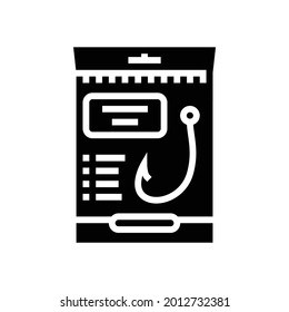 hook for spinning glyph icon vector. hook for spinning sign. isolated contour symbol black illustration