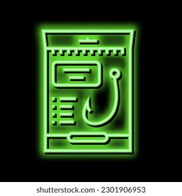 hook for spinning neon light sign vector. hook for spinning illustration