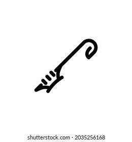 Hook Sword Chinese Weapon Warriors Vector Icon Logo Symbol for Graphic Design and Web