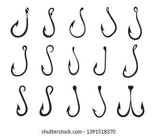 hook symbol and logo icon vector 