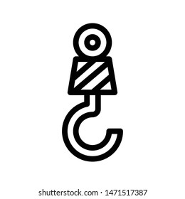 hook thin line vector icon