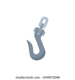 Hook tow chain icon. Clipart image isolated on white background