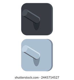 Hook for towel and clothes vector cartoon illustration isolated on a white background.