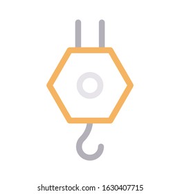 hook vector color line icon 