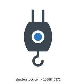 hook vector glyph color icon  