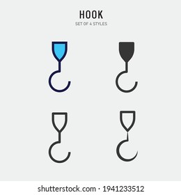 hook vector icon fishing hook fisherman