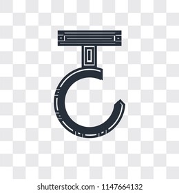 Hook vector icon isolated on transparent background, Hook logo concept