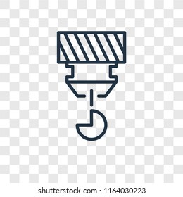 Hook vector icon isolated on transparent background, Hook logo concept