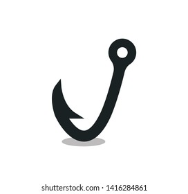 Hook vector icon isolated on white background