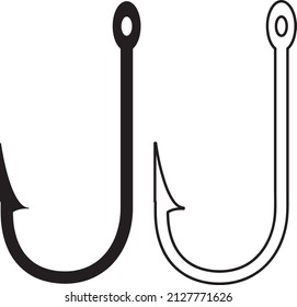 hook vector icon on a black background.eps
