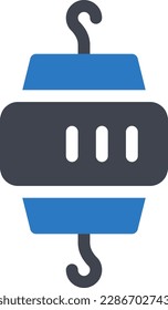 ilustración de gancho Vector en un fondo transparente. Símbolos de calidad superior. Iconos vectoriales de glifos para diseño de conceptos y gráficos.