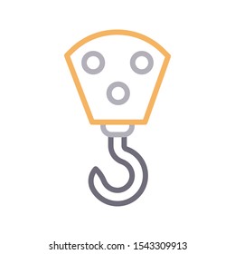 hook vector line color icon 