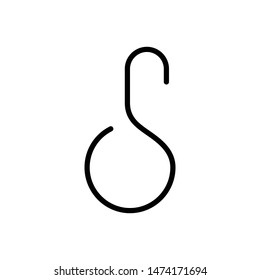 Hook vector line icon