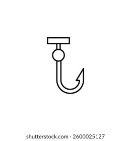 Hook vector line icon icons design