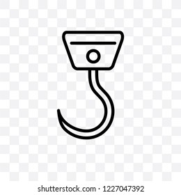 Hook vector linear icon isolated on transparent background, Hook transparency concept can be used for web and mobile