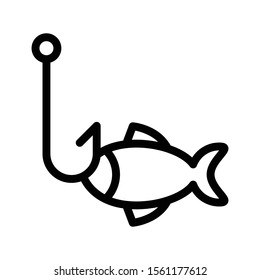 hook vector thin line icon 