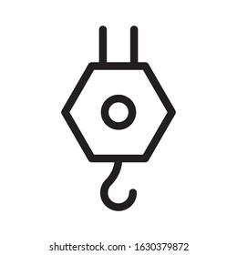 hook vector thin line icon 