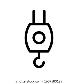 hook vector thin line icon 