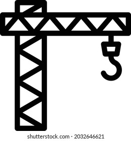 hook vector thin line icon