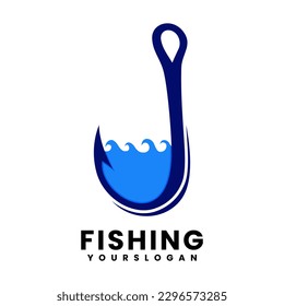 hook and water logo design 