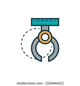 hook work tools engineering icon vector illustration