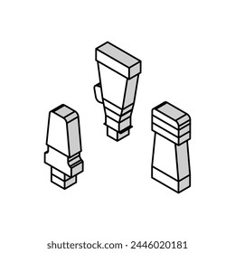 hookah adapters isometric icon vector. hookah adapters sign. isolated symbol illustration