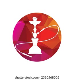 Hookah Arabian Shisha design circle shape vector illustration