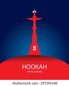 Hookah Bar Poster, Nargila Menu Cover Page Art (Vector Art)