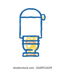 gancho Cesta ícone de doodle esboço vetor. gancho Sinal de cesta. ilustração de símbolo isolado