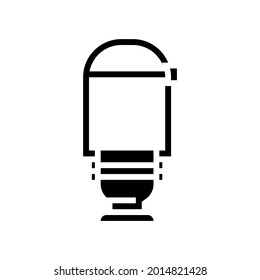 hookah Basket glyph icon vector. hookah Basket sign. isolated contour symbol black illustration