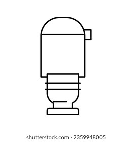 hookah Basket line icon vector. hookah Basket sign. isolated contour symbol black illustration