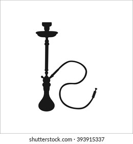 Hookah black simple icon on white  background