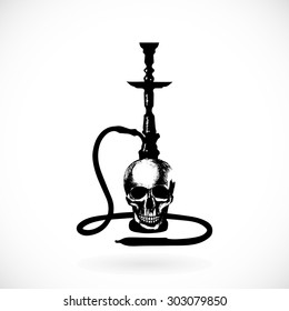 Hookah black skull logo