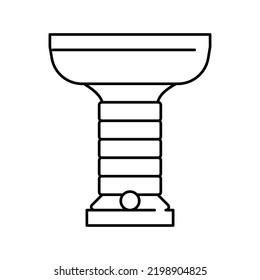 hookah bowl line icon vector. hookah bowl sign. isolated contour symbol black illustration